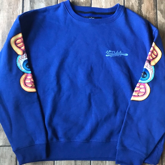 Von Dutch Men's Crewneck Sweater Size 2XL New Heather Grey *B-6.7oc3* Von Dutch Men's Crewneck Sweater Size 2XL New Heather Grey *B-6.7oc3*